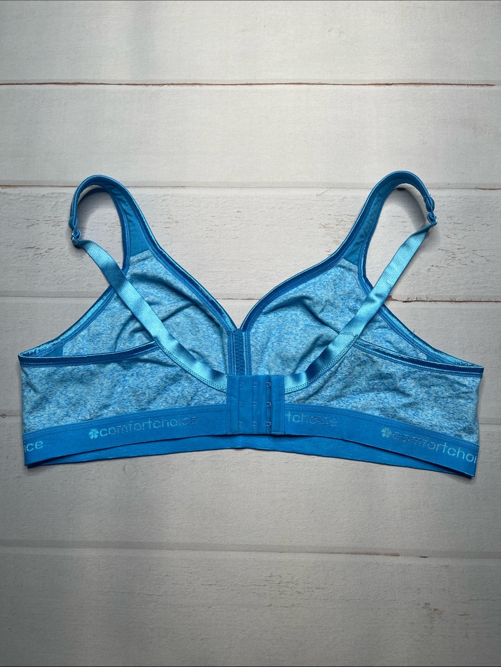 Comfort Choice Bra 46 B Blue Wireless Wirefree Soft Comfortable Plus Size 46B - Picture 4 of 9